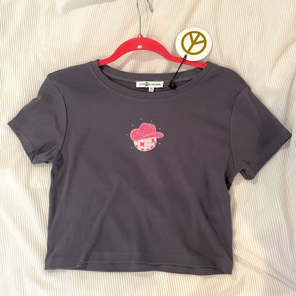 Disco cowgirl tee